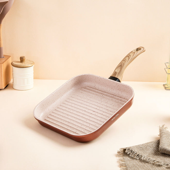 Butter Scotch Die Cast Non Stick Square Grill Pan 26 cm Dia, 2.2 Liters, Induction Base