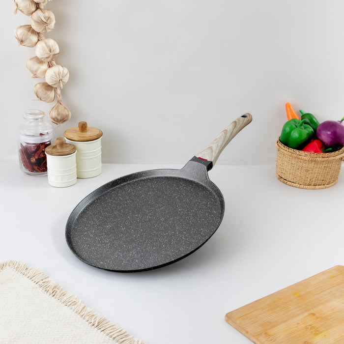 Hard Rock Die Cast Non Stick D'lite Tawa 30cm Dia, Induction Base