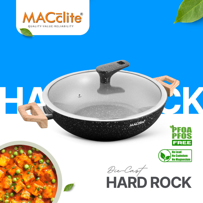 Hard Rock Die Cast Non Stick Triumph Kadai 22cm Dia, Induction Base