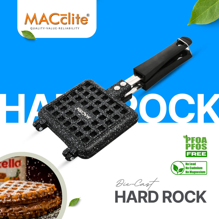 Hard Rock Non-Stick Die-Cast Big Waffle Maker Non-Stick Performance for Perfect, Fluffy Waffles