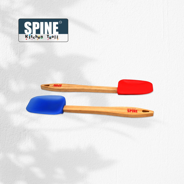 Silicone Spatula Wooden and Spoonula 2 Pc Set