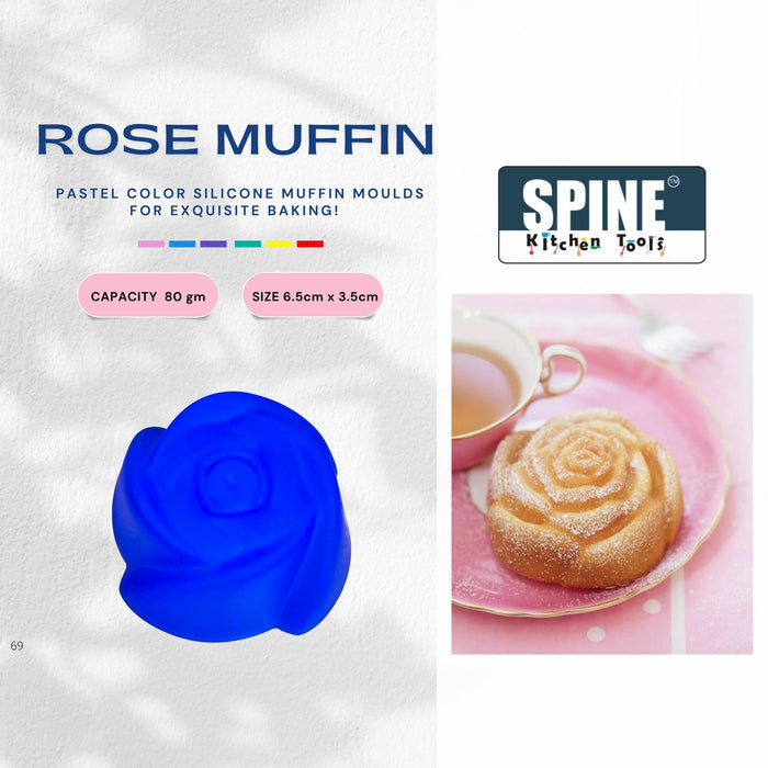 SPINE Silicone Rose Muffin Mould
