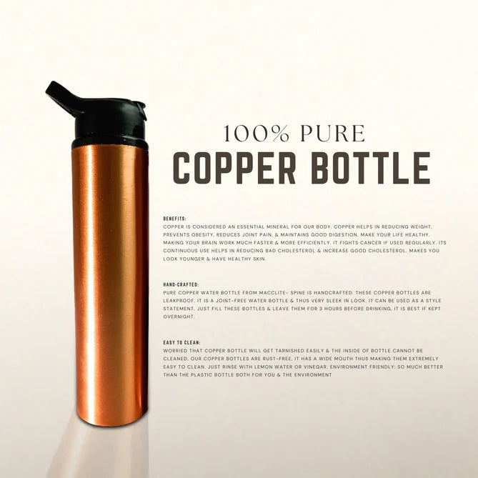Copper bottles have been revealed as a source of health benefits