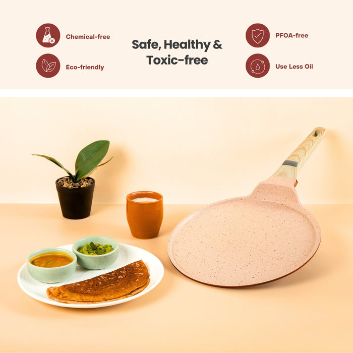 Butter Scotch Die Cast Non Stick Triumph Flat Tawa 24cm Dia, Induction Base