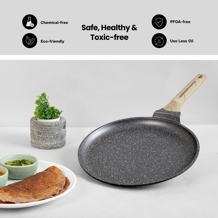 Hard Rock Die Cast Non Stick Triumph Tawa 22cm Dia, Induction Base