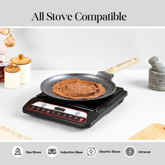 Hard Rock Die Cast Non Stick Triumph Tawa 22cm Dia, Induction Base