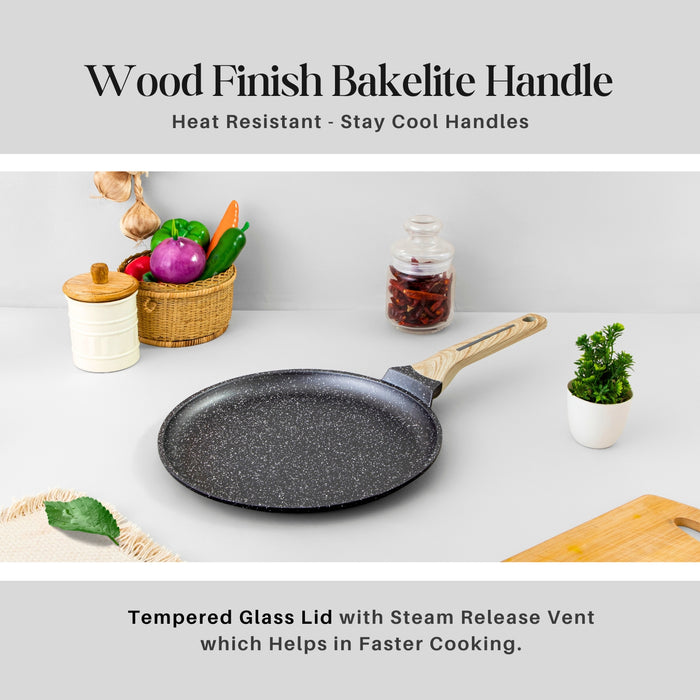 Hard Rock Die Cast Non Stick Triumph Tawa 22cm Dia, Induction Base