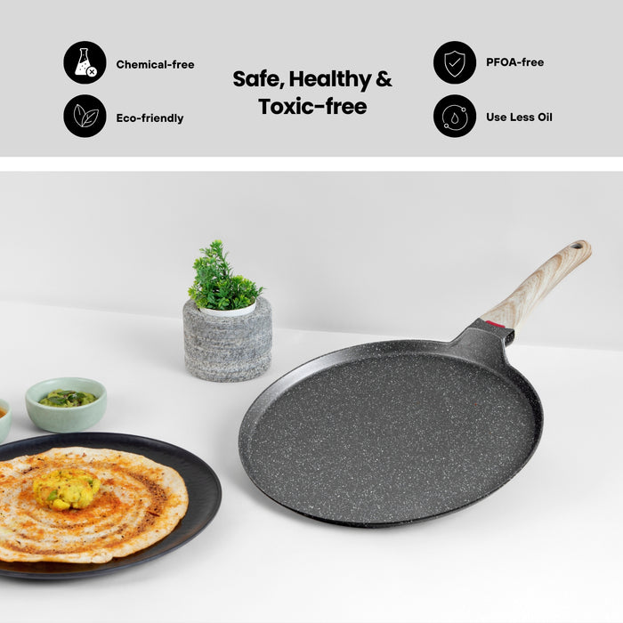 Hard Rock Die Cast Non Stick D'lite Tawa 30cm Dia,  Induction Base
