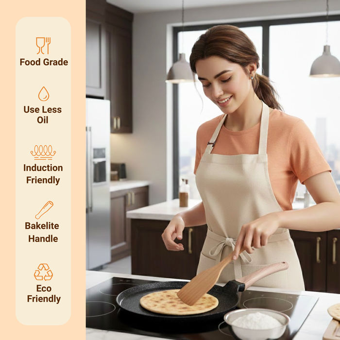 Hard Rock Die Cast Non Stick D'lite Tawa,  Induction Base