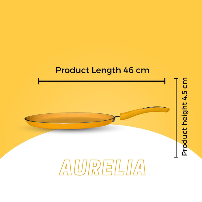 Aurelia Non Stick Flat Tawa, 28cm Dia, Induction Base