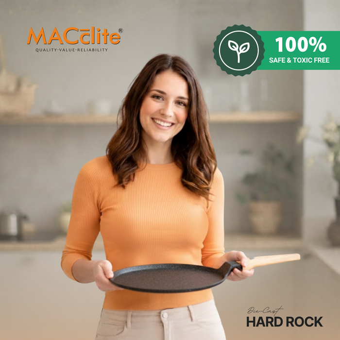 Hard Rock Die Cast Non Stick D'lite Tawa,  Induction Base