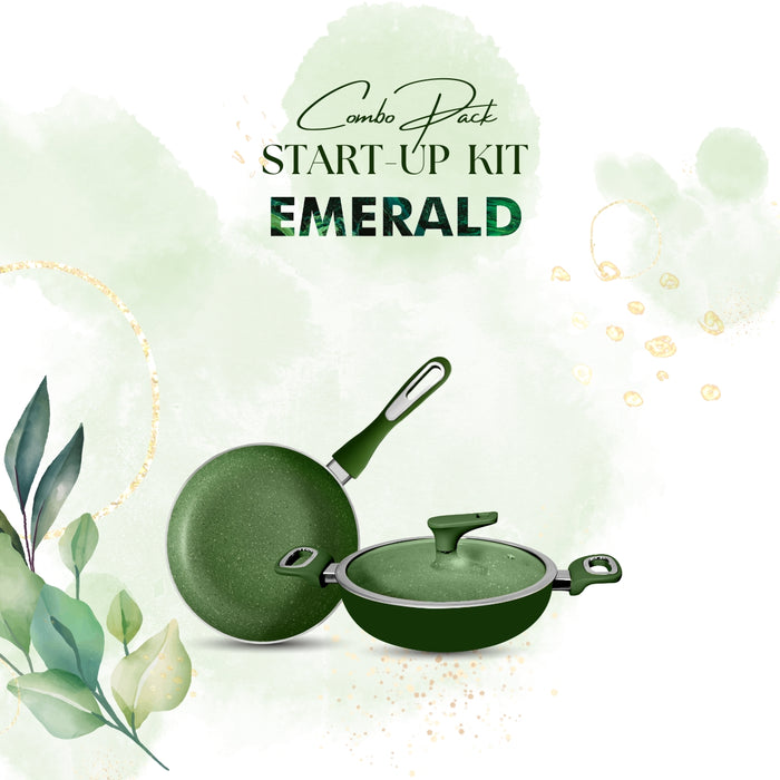 Emerald Non Stick Start Up Kit, Set of 3 Pieces, Induction Base