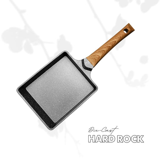 Hard Rock Die Cast Non Stick Mini Square Frying Pan 18cm Dia, 850Milliliter, Induction Base - MACclite