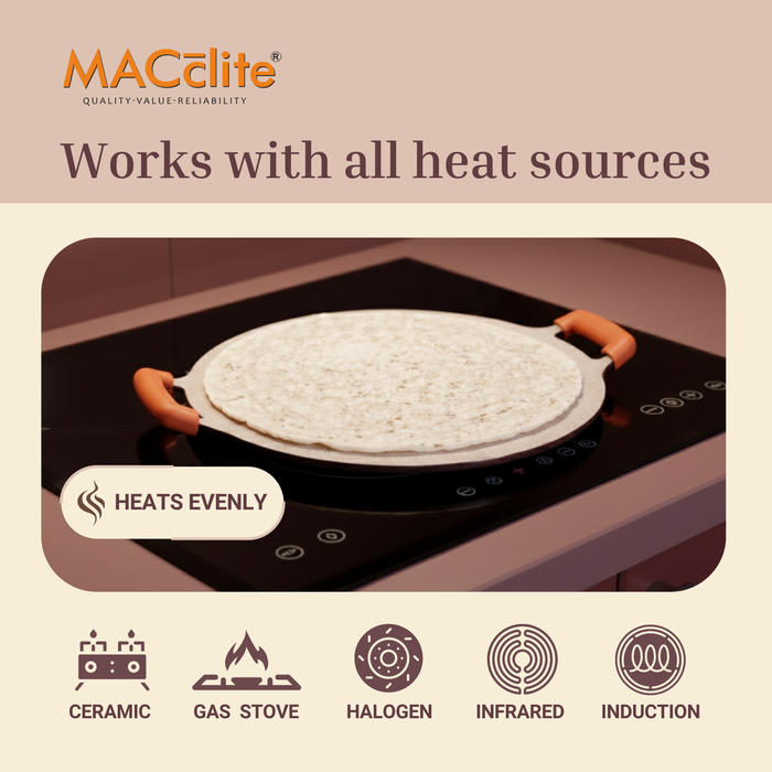 Butter Scotch Die Cast Non Stick Triumph Concave Tawa, Induction Base