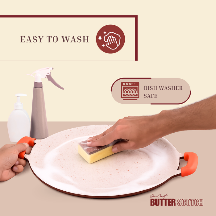Butter Scotch Die Cast Non Stick Triumph Concave Tawa, Induction Base