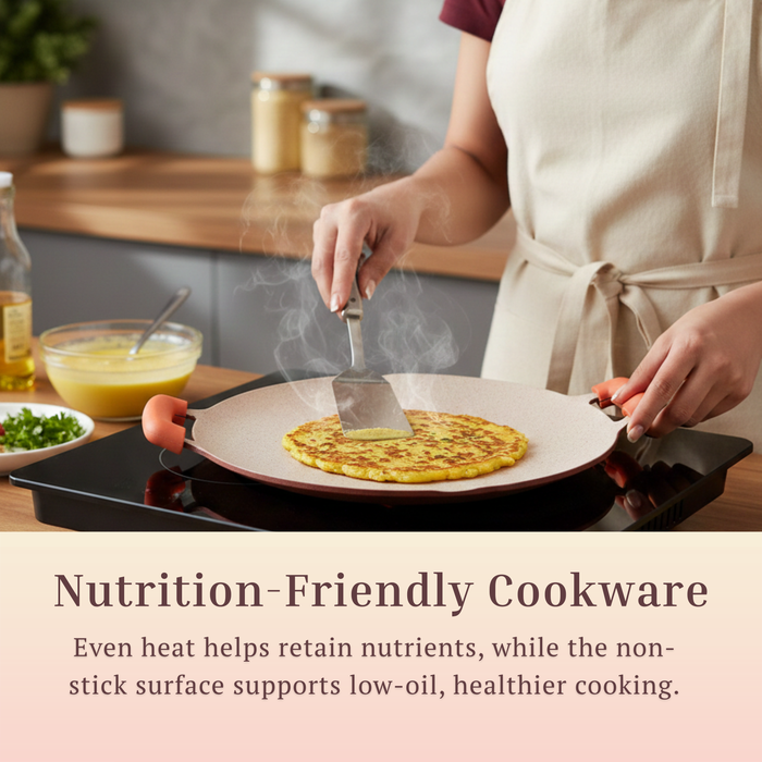 Butter Scotch Die Cast Non Stick Triumph Concave Tawa, Induction Base