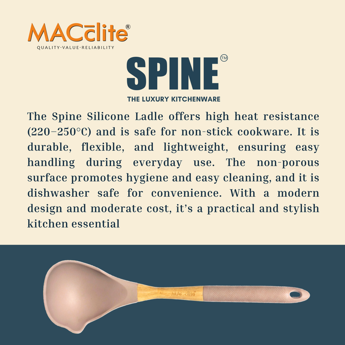 Butter Scotch Silicone Wooden Laddle