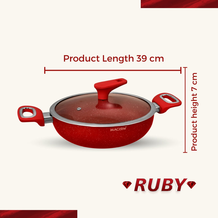 Ruby Non Stick Family Pack, Set of 7 Pieces, Induction Base