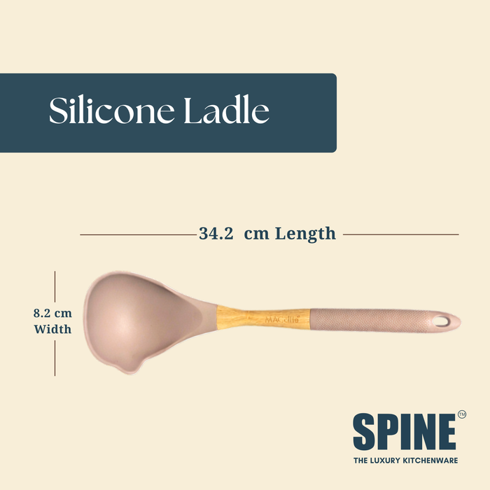 Butter Scotch Silicone Wooden Laddle