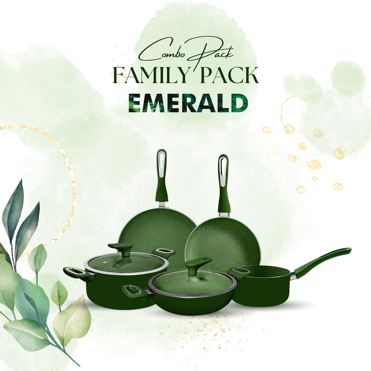 Emerald Non Stick MYK, Set of 4 Pieces, Induction Base- MACclite