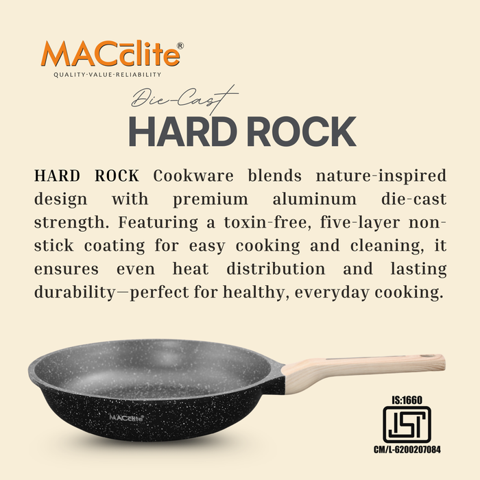 Hard Rock Die Cast Non Stick Triumph Fry Pan, Induction Base