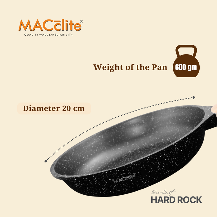 Hard Rock Die Cast Non Stick Triumph Fry Pan, Induction Base