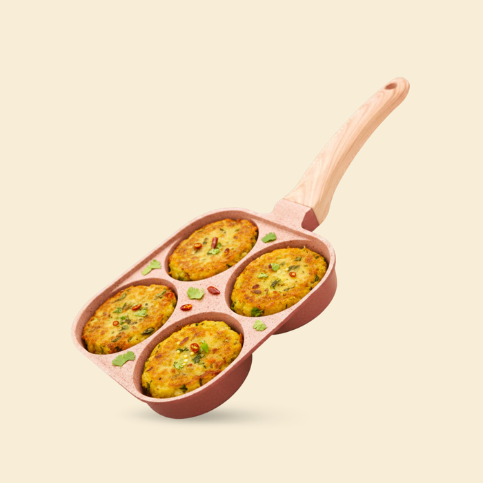 Butter Scotch Die Cast Non-Stick IB Triumph Breakfast Cutlet Pan Tawa 4 Cavity