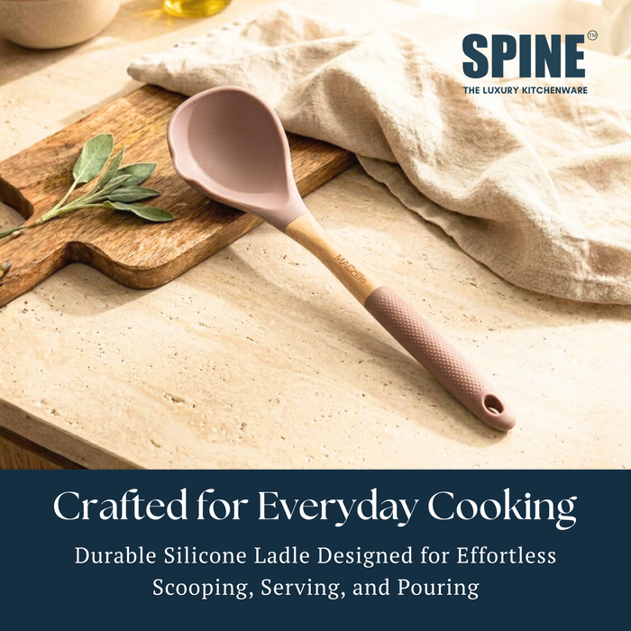 Butter Scotch Silicone Wooden Laddle