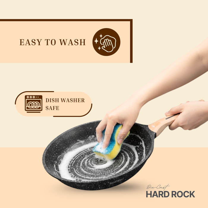 Hard Rock Die Cast Non Stick Triumph Fry Pan, Induction Base