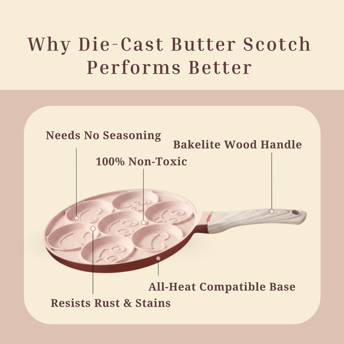 Butter Scotch Die Cast Non Stick  (Triumph series) Tawa 7 cavity, Induction Base