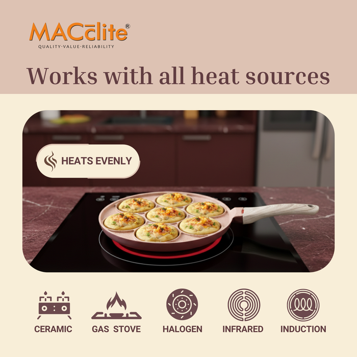 Butter Scotch Die Cast Non Stick  (Triumph series) Tawa 7 cavity, Induction Base