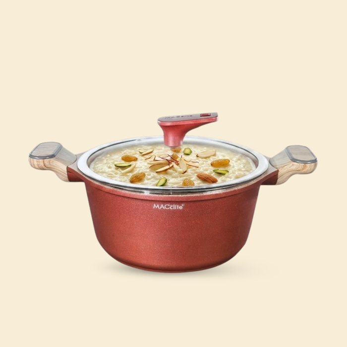 Butter Scotch Die Cast Non Stick Triumph Casserole With Glass Lid, Induction Base