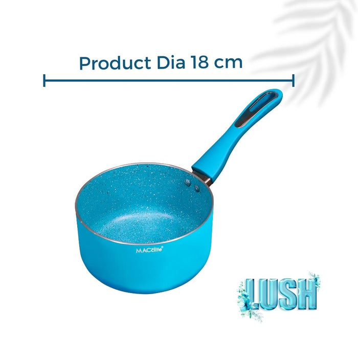 Lush Non Stick Sauce Pan, 18cm Dia, 2 Liters, Induction Base