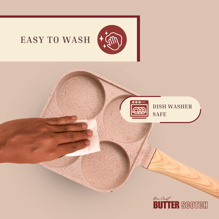 Butter Scotch Die Cast Non-Stick IB Triumph Breakfast Cutlet Pan Tawa 4 Cavity
