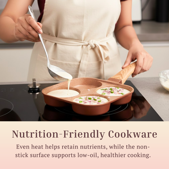 Butter Scotch Die Cast Non-Stick IB Triumph Breakfast Cutlet Pan Tawa 4 Cavity