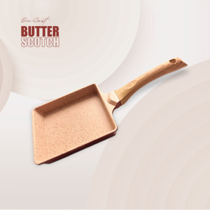 Butter Scotch Die Cast Non Stick Mini Square Frying Pan 18cm Dia, 850Milliliter, Induction Base