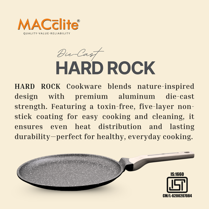 Hard Rock Die Cast Non Stick Triumph Tawa, Induction Base