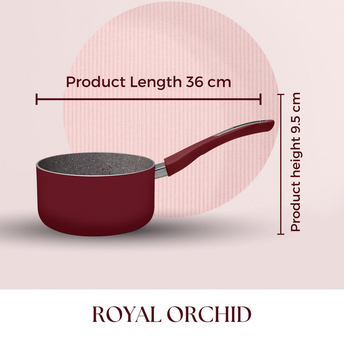 Royal Orchid Non Stick Sauce Set, Set of 3 Pieces, Induction Base