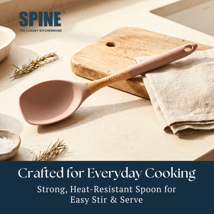 Butter Scotch Silicone Wooden Basting Spoon