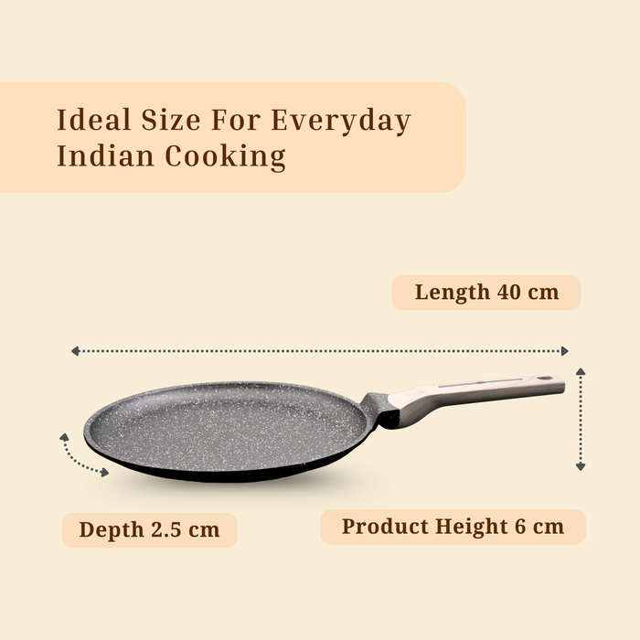 Hard Rock Die Cast Non Stick Triumph Tawa, Induction Base