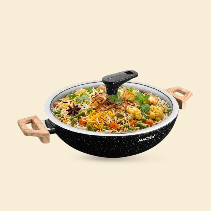 Hard Rock Die Cast Non Stick Triumph Kadai, Induction Base