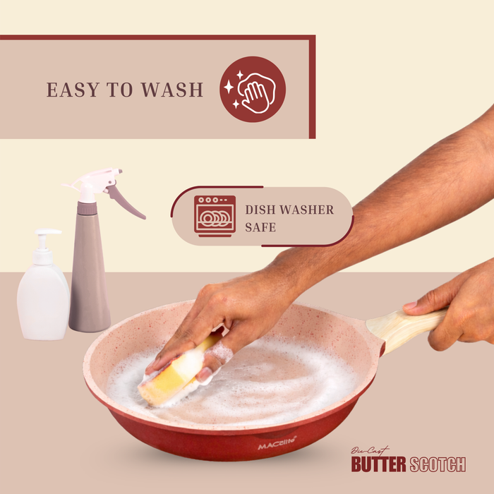 Butter Scotch Die Cast Non Stick Triumph Frying Pan with galss lid,  Induction Base