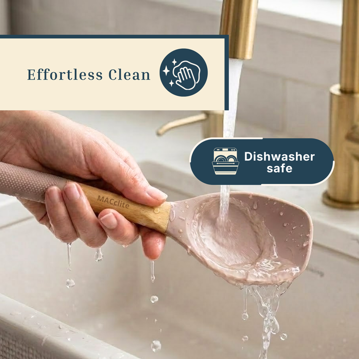 Butter Scotch Silicone Wooden Basting Spoon