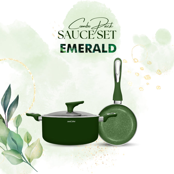 Emerald Non Stick Sauce Set, Set of 3 Pieces, Induction Base
