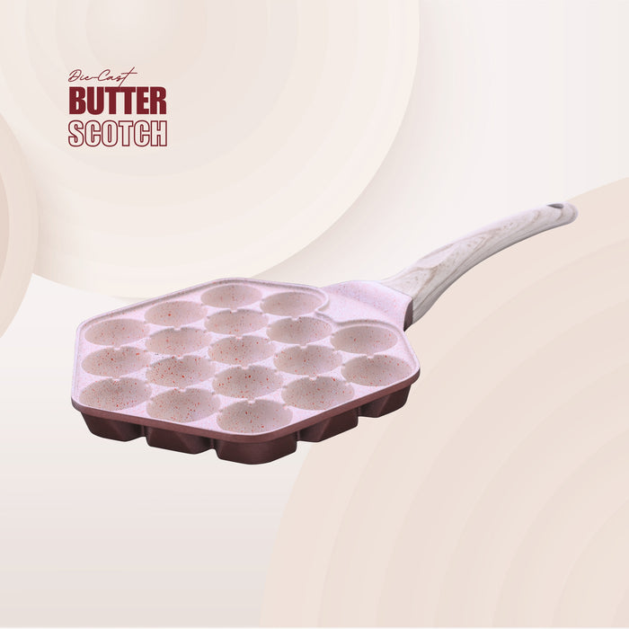 Butter Scotch Die Cast Non Stick  (Triumph series) Hexa Appe/Muffin Pan, Induction Base