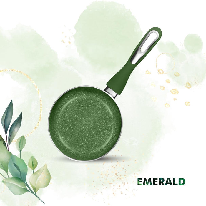 Emerald Non Stick Sauce Pan, 18cm Dia, 2 Liters, Induction Base