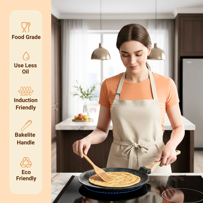 Hard Rock Die Cast Non Stick Triumph Tawa, Induction Base