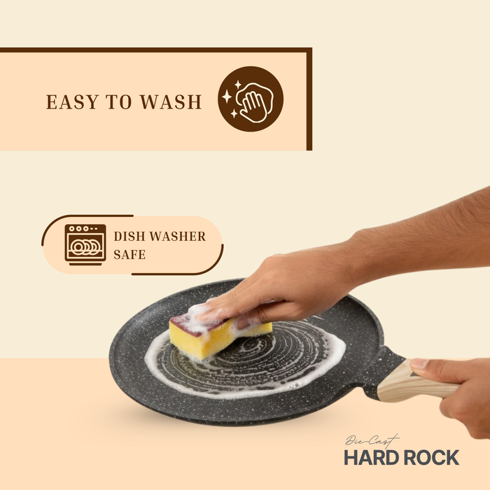 Hard Rock Die Cast Non Stick Triumph Tawa, Induction Base