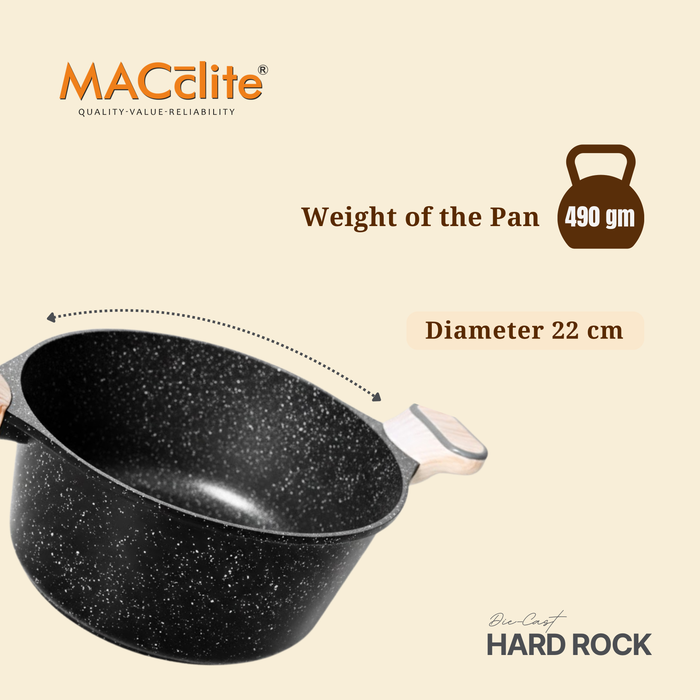 Hard Rock Die Cast Non Stick Triumph Casserole, Induction Base