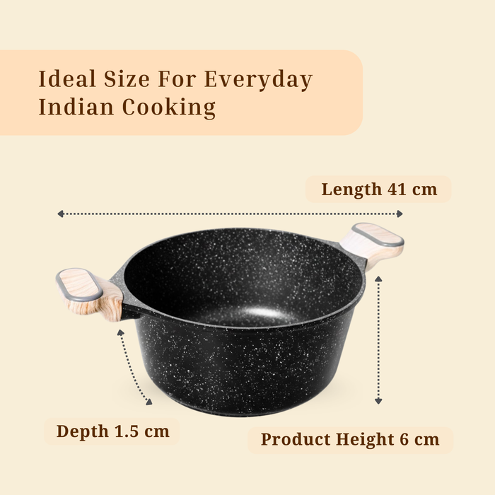 Hard Rock Die Cast Non Stick Triumph Casserole, Induction Base
